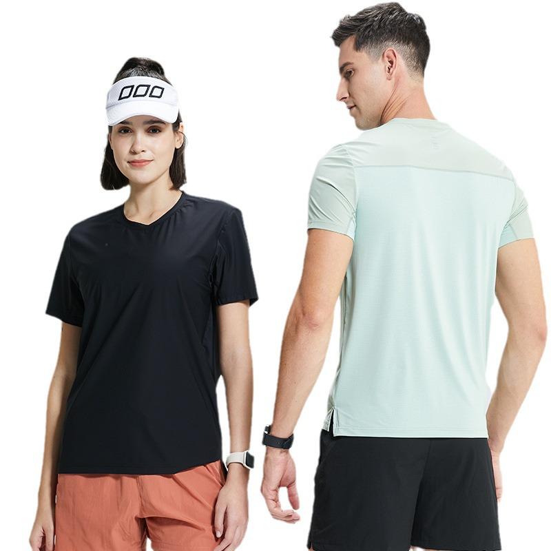 Quick-Dry Cool Short Sleeve Outdoor Loose Breathable Fitness Running T-Shirt