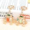 Pumpkin Carriage Keychain Fairy Tale Pumpkin Coaches Key Ring with Rhinestones Enamel Sparkling Car Accessory for Women Girls