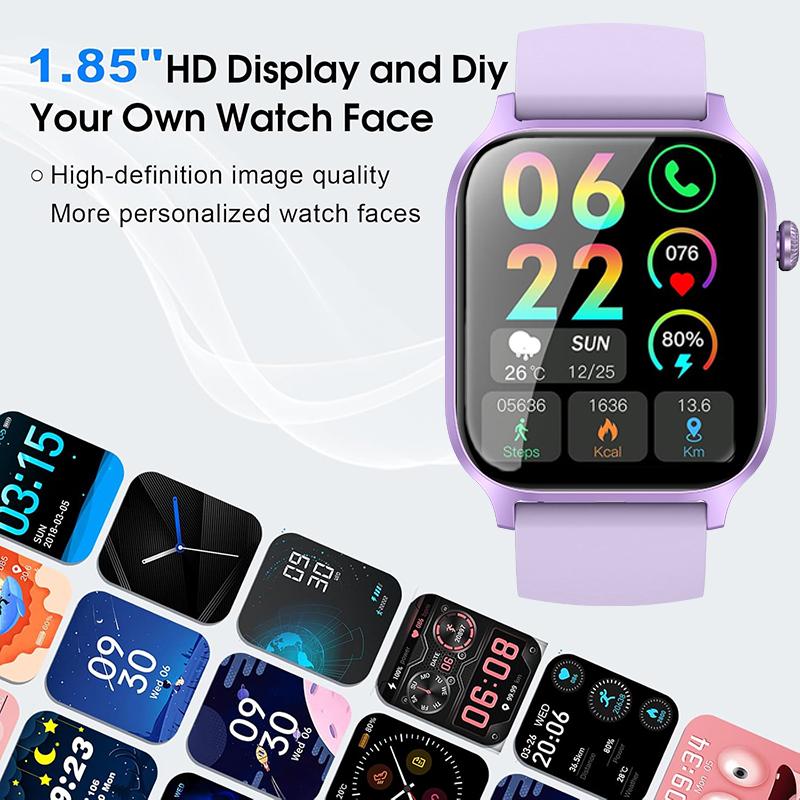 Y7 Smartwatch dla Mężczyzn Kobiet 1,85 cala Połączenie Bluetooth Smartwatch Zdrowie Zegarki do Nurkowania Relojes Smart Zegarek na Rękę