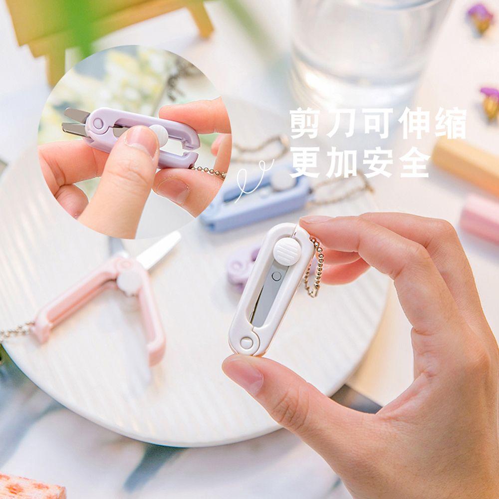 School Supplies Cutting Tools Scissors Adjustable Folding Scissors Stainless Steel Scissors