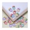 100PCS Resin Transparent Strawberry Flatback Cabochon Scrapbooking for DIY Crafts Shoe Charms