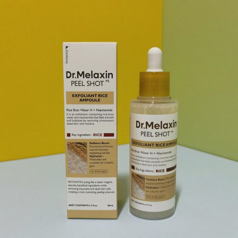 Dr. Melaxin Skin Care - White & Black Rice Exfoliating Hydrating Essence, Pore Shrinking, B12 Cream, Eyecream, Kojic Acid Spray