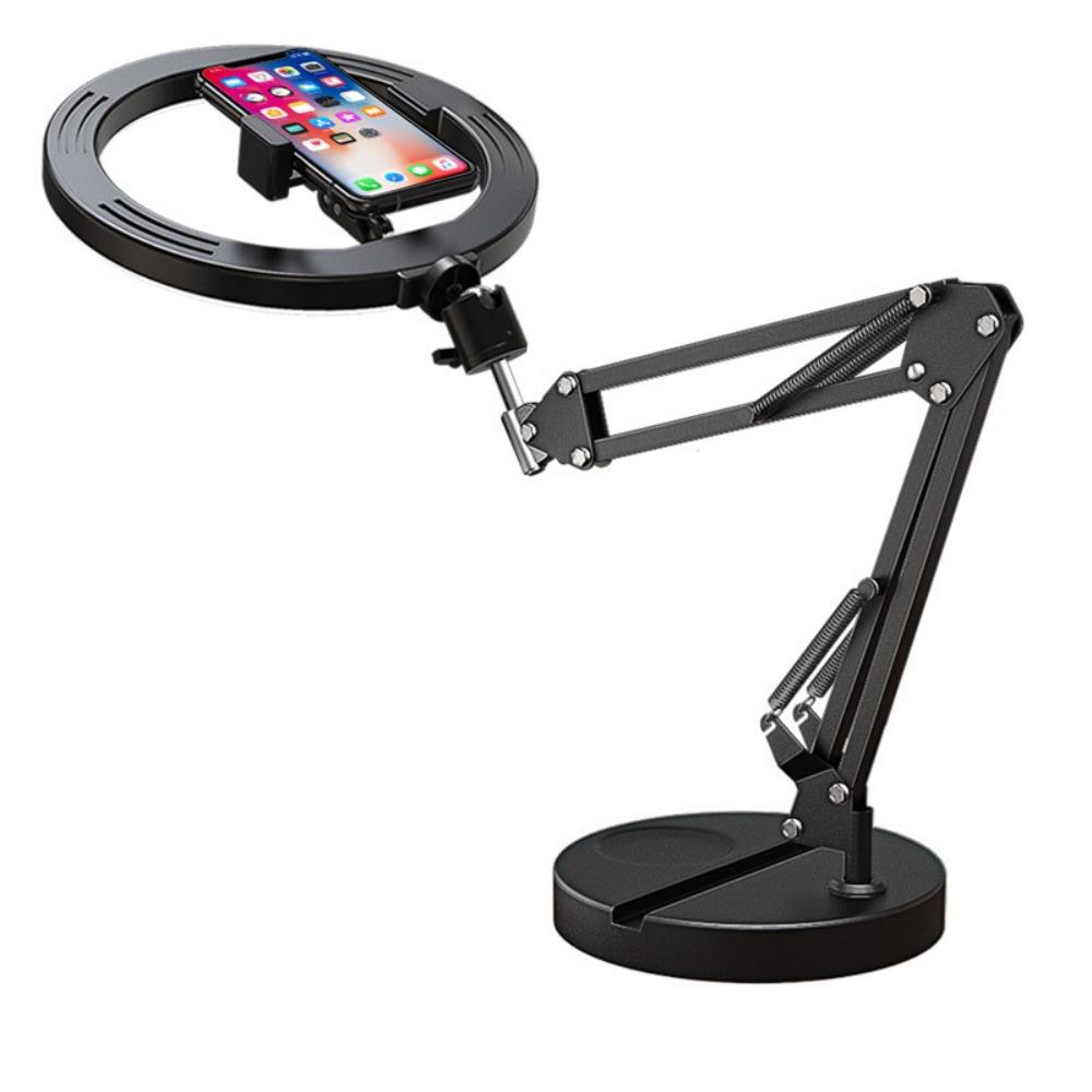 

Adjustable Height Telescopic Phone Stand Stable Base Desktop Phone Holder Live Learning чёрный