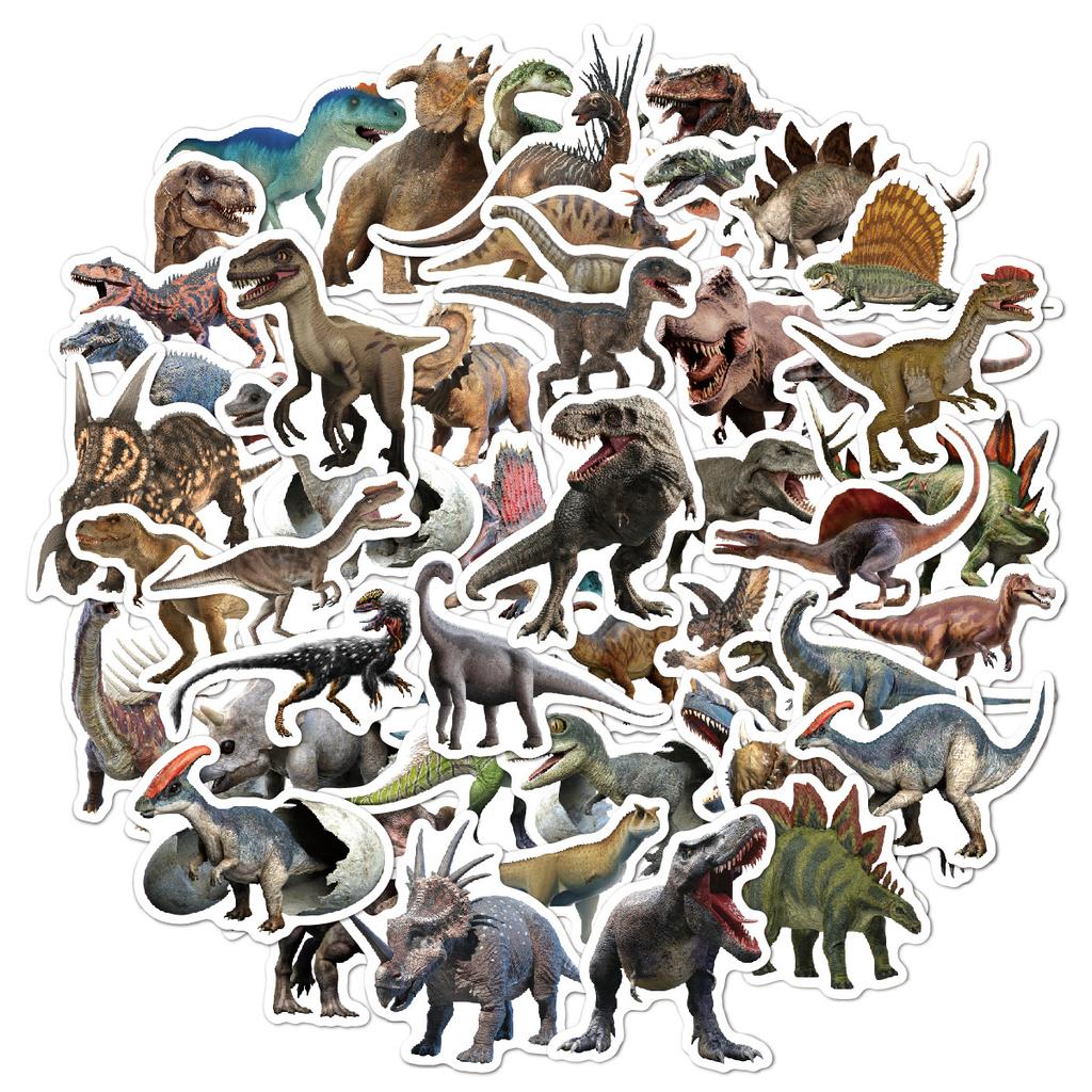 Jurassic Dinosaur Stickers 100 Ticket Skateboard Laptop Waterproof Children's Dinosaur Stickers
