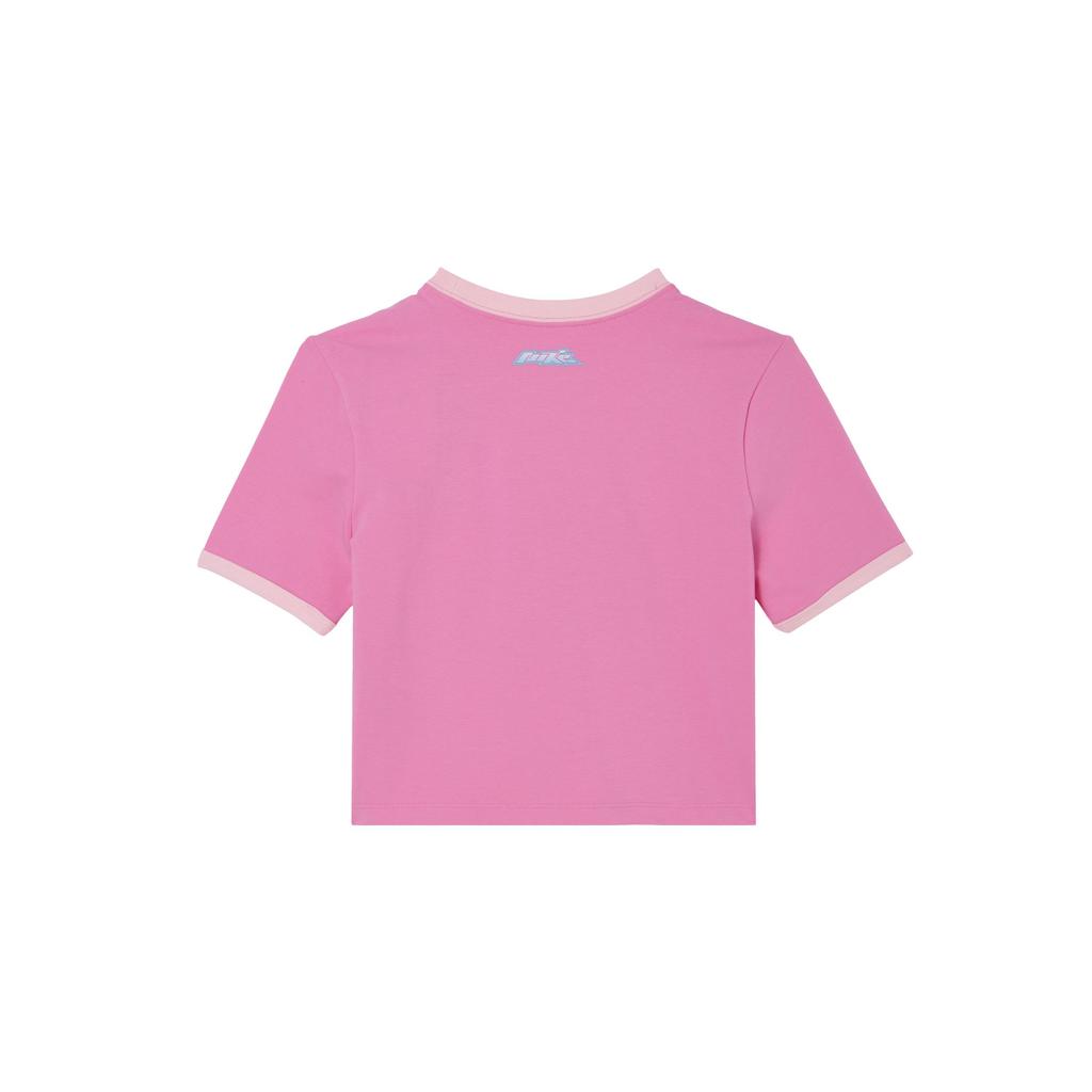 Nike Sportswear Logo Animal Print Short Sleeve T-Shirt Women Tops Playful-Pink HM4621-675
