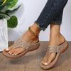 2022 Summer Rhinestone Thick Sole Plus Size Sandals