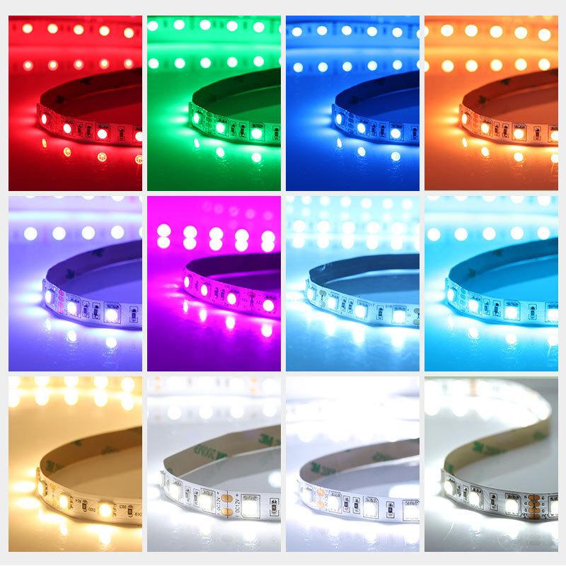 Rgb Led Strip Light 12v Waterproof Flexible Tape With Dimmable Features For Home Decor