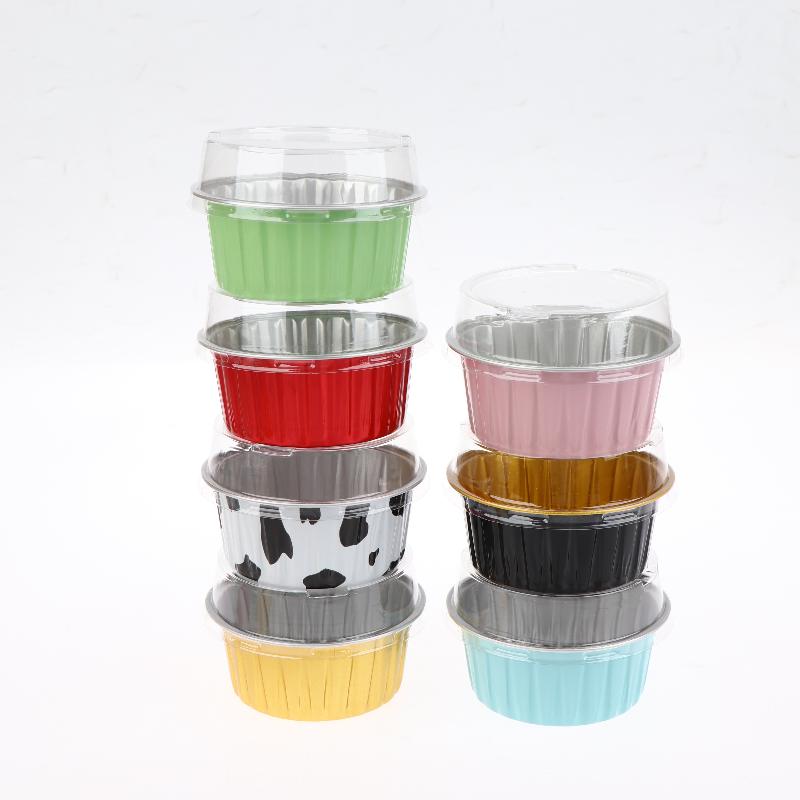 20 Set Aluminum Foil Cake Cups Mini Cake Pans Disposable Baking Mold For Mousse Pudding Portion Baking Tray