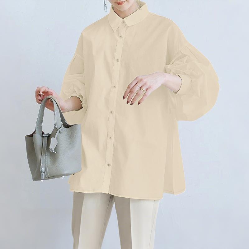 ZANZEA Women Turn Down Collar Loose Long Sleeve Button Blouse