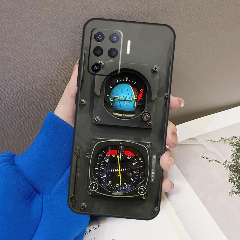 Aviation Aeroplane Pilot Cockpit For OPPO Find X3 X5 Pro A9 A5 A31 2020 A15 A16 A52 A72 A1K A83 A91 A54 A74 A94 A53S Case