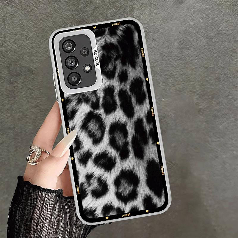 Fashion Sweet Leopard Print Shockproof Phone Case for Samsung A17 A16 A15 A14 A37 A57 A36 A56 A26 A35 A55 A25 A34 A54 A24 A13 A2
