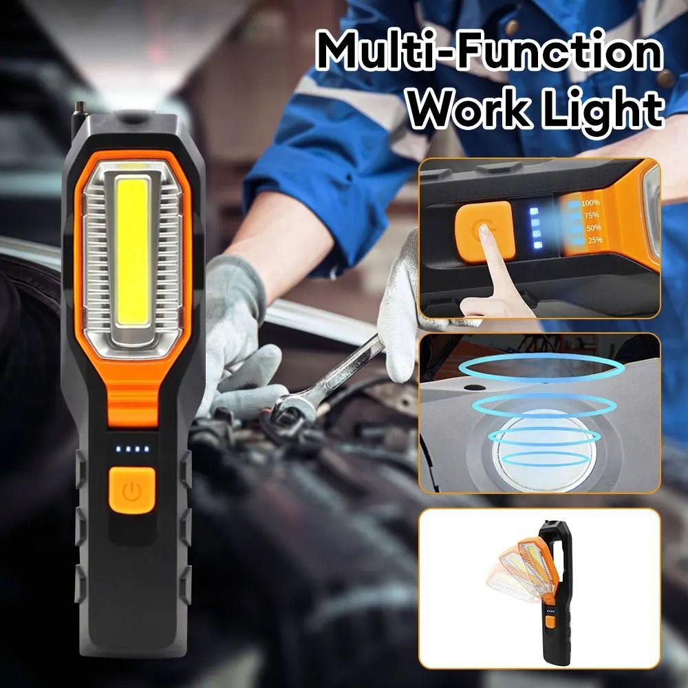 Compact Work Light Lightweight Car Garage Mechanic Lamp Magnet Hook Warning Torch  Outdoor