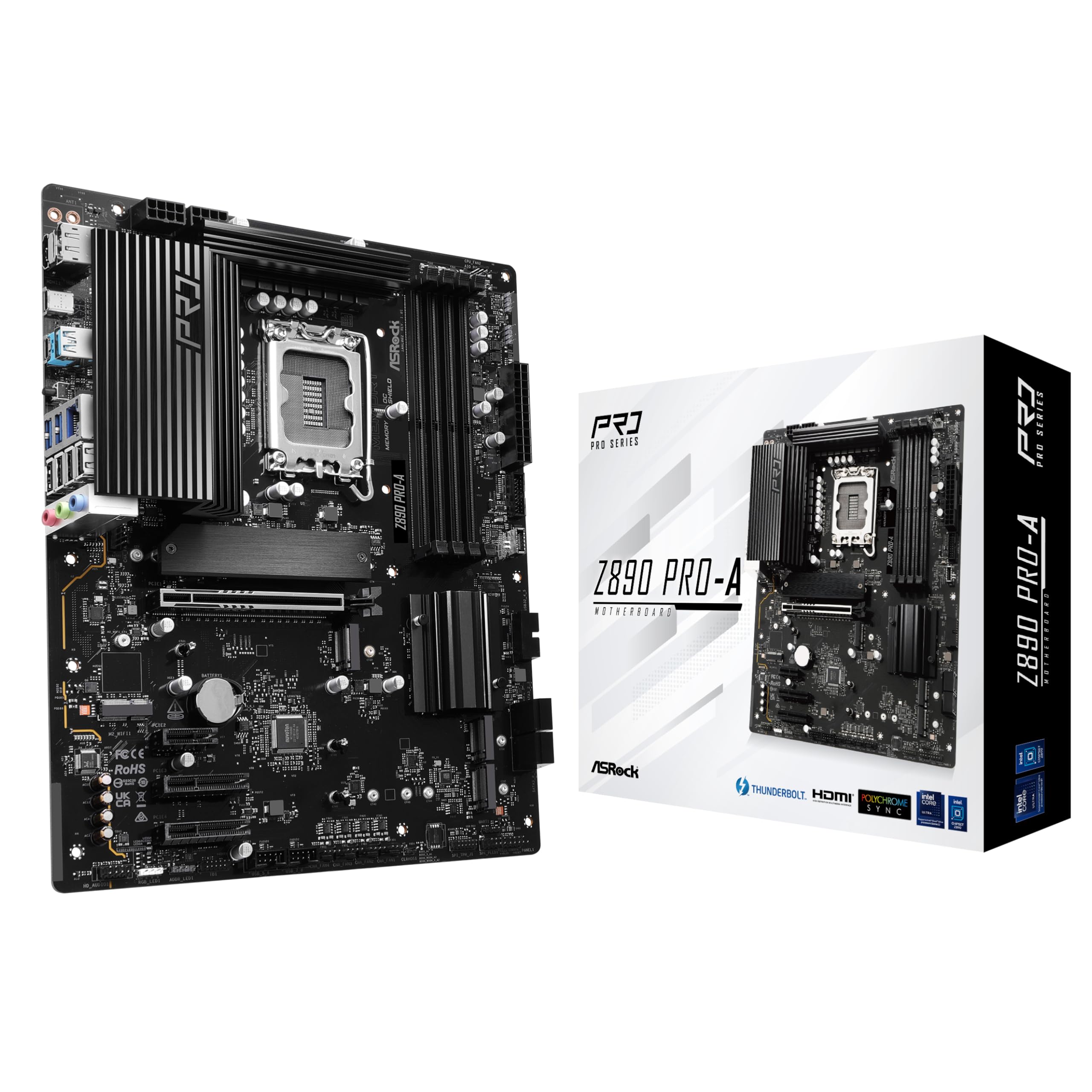 

ASRock Motherboard Z890 Intel CPU Core Ultra Compatible Z890 Chipset DDR5 ATX Motherboard Authorized Distributor Pro-A (LGA1851) [Domestic Product]