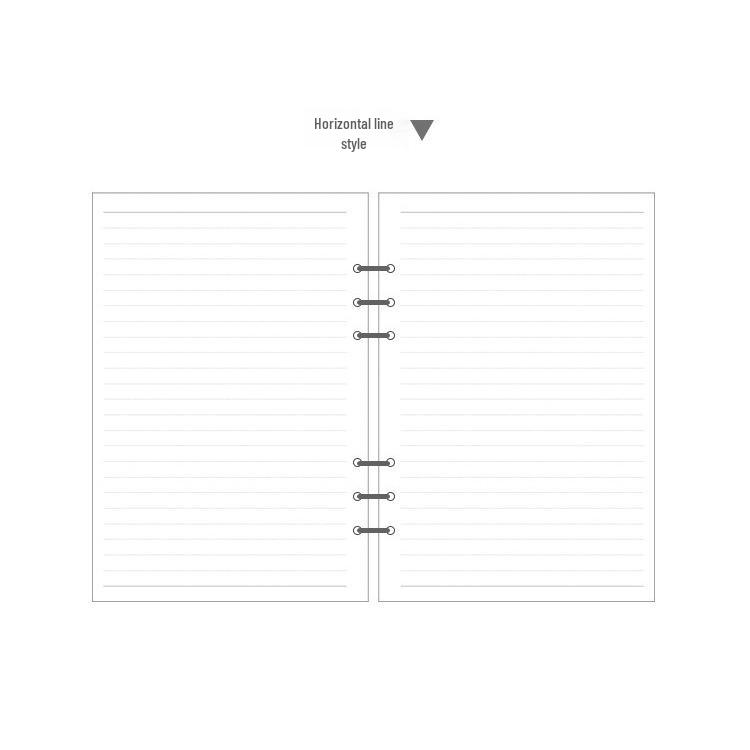 A6 6-Hole Notebook Refill: Blank, Grid, Lined Pages for Student Diaries