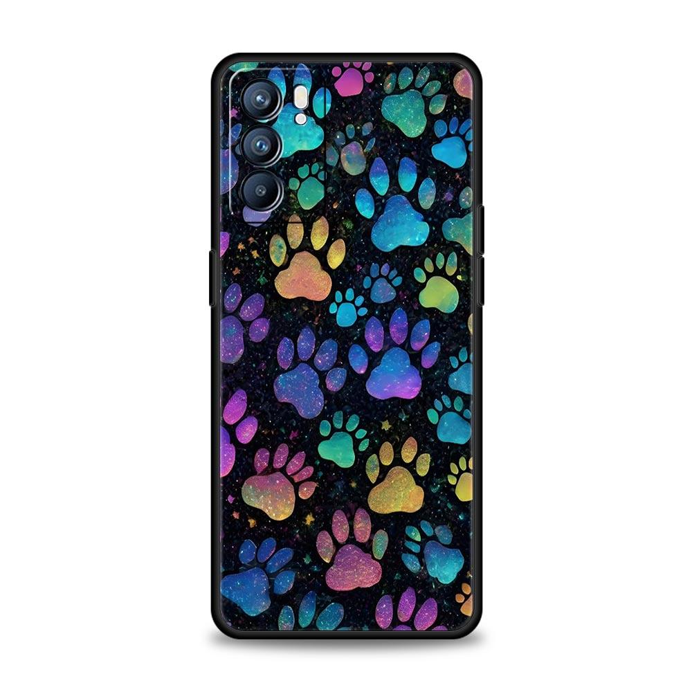 Dog Paw Phone Case For Oppo Reno13 Reno12 Reno11 F Reno10 Pro A54 5G Find X5 A53 A52 A9 A57 A78 4G A79 A80 A98 Cover