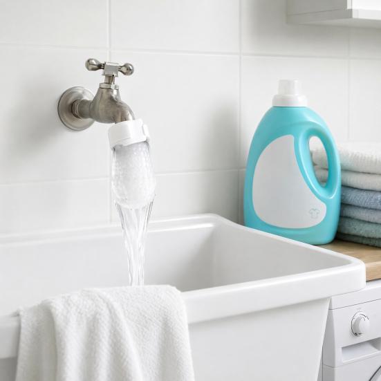 yangyizhi 200Pcs Faucet Filter Cotton Bag with Straps, Water Strainer Tap Cover for Kitchen Sink, Sock Rust, Sediment and Dirt Removal