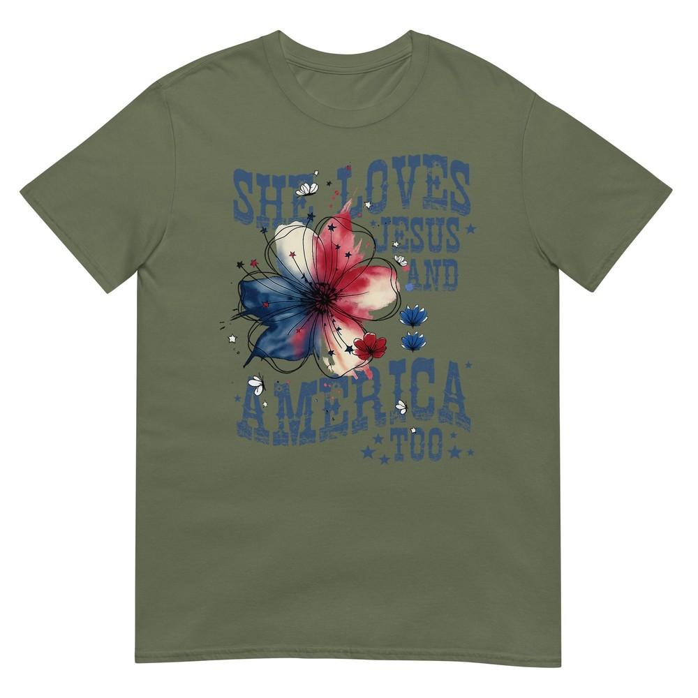 She Loves Jesus And America Tshirt
