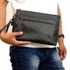 New COACH Pouch Coated Canvas With Smooth Leather Wrist Bag Clutch Tubas Men's Charcoal Black Monogram 39763-N3A