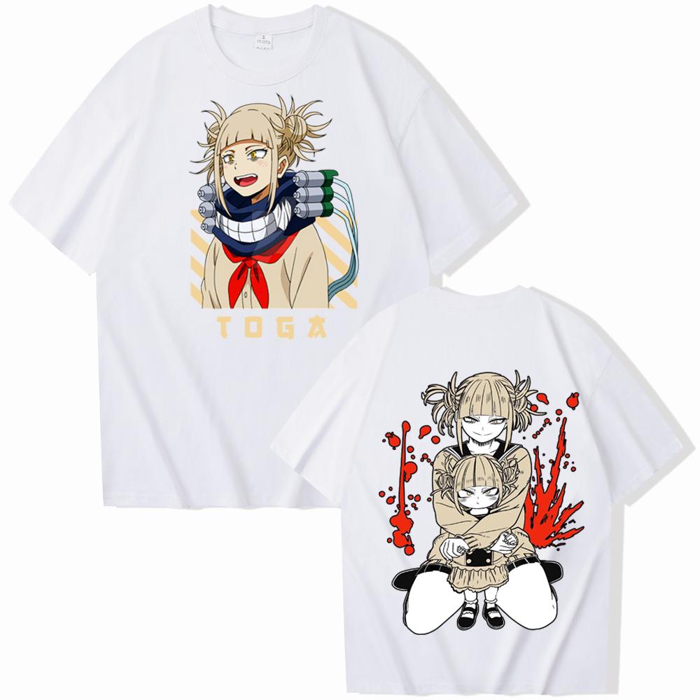 2025 Anime My Hero Academia Himiko Toga T-Shirts Man Women Summer Casual O-Neck Short Sleeve Shirts