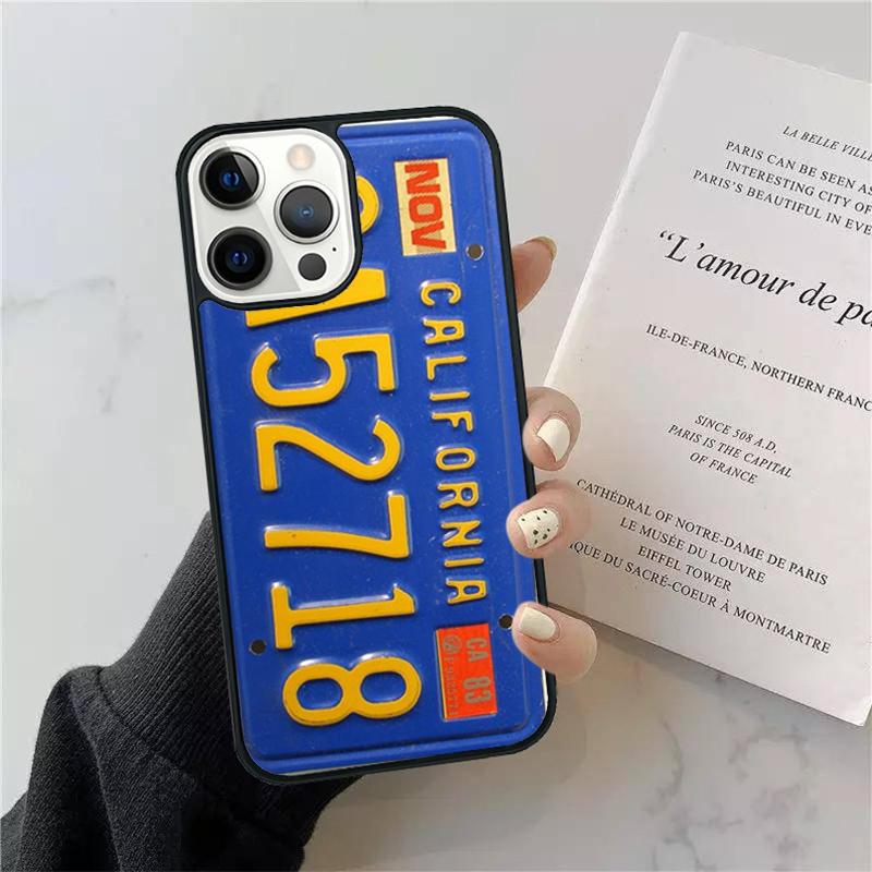 LICENSE NUMBER PLATES Phone Case Cover For iPhone 17 Air 13 15 Pro Max 16 14 Plus 12 11 Apple Max Coque
