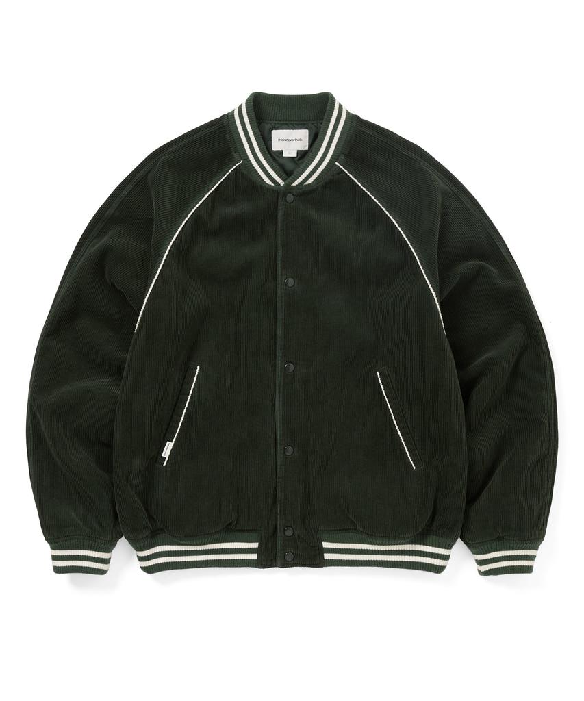 Thisisneverthat Corduroy Varsity Jacket Green