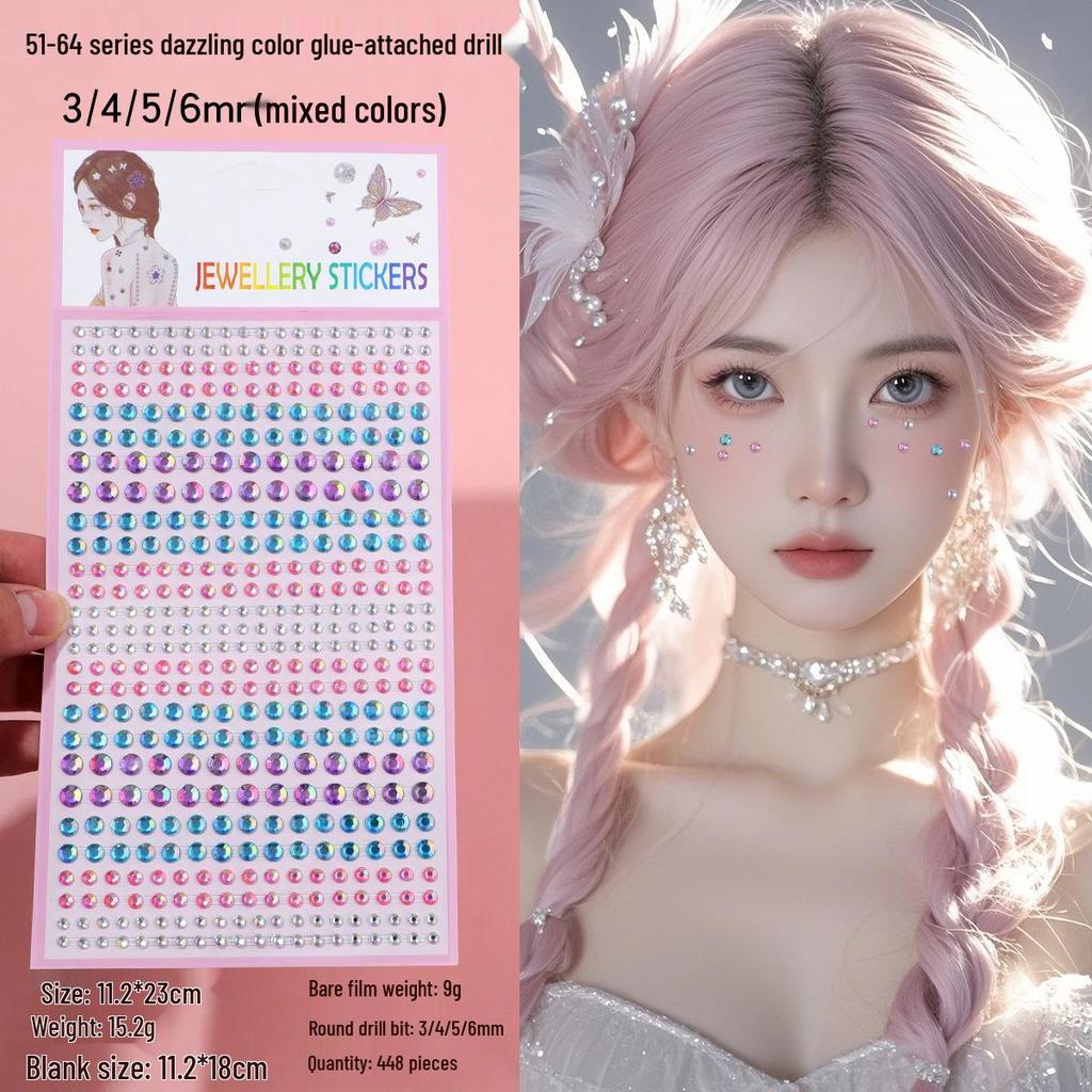AB Color Resin Drill Gem Stickers: Acrylic & Diamond Face Stickers for Kids