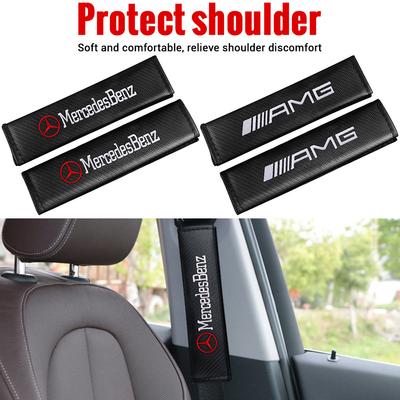 1/2Pcs Car Seat Belts Covers Shoulder Protect Pads Accessory For Mercedes Benz B/C/E/S Class A Class C200 GLC GLE CLA W221 W166