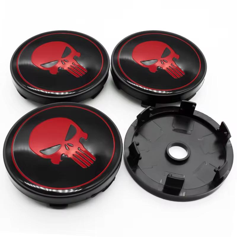

4pcs/set Universal 60mm Skull Emblem Car Wheel Center Cap Hub Covers Badge For Mercedes Benz TOYOTA BMW Chevrolet FORD LEXUS