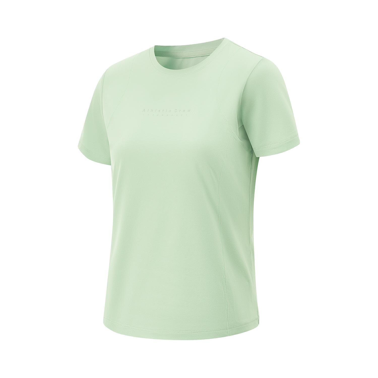 

Li Ning Comfortable Casual Simple Solid Color Round Neck Pullover Short Sleeve T-Shirt Women Tops Sheep-Fat-Green ATSV264-10 XXL