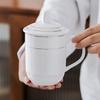 Jingdezhen Ceramic Office & Meeting Cups with Lids, 350ml (Set of 10)