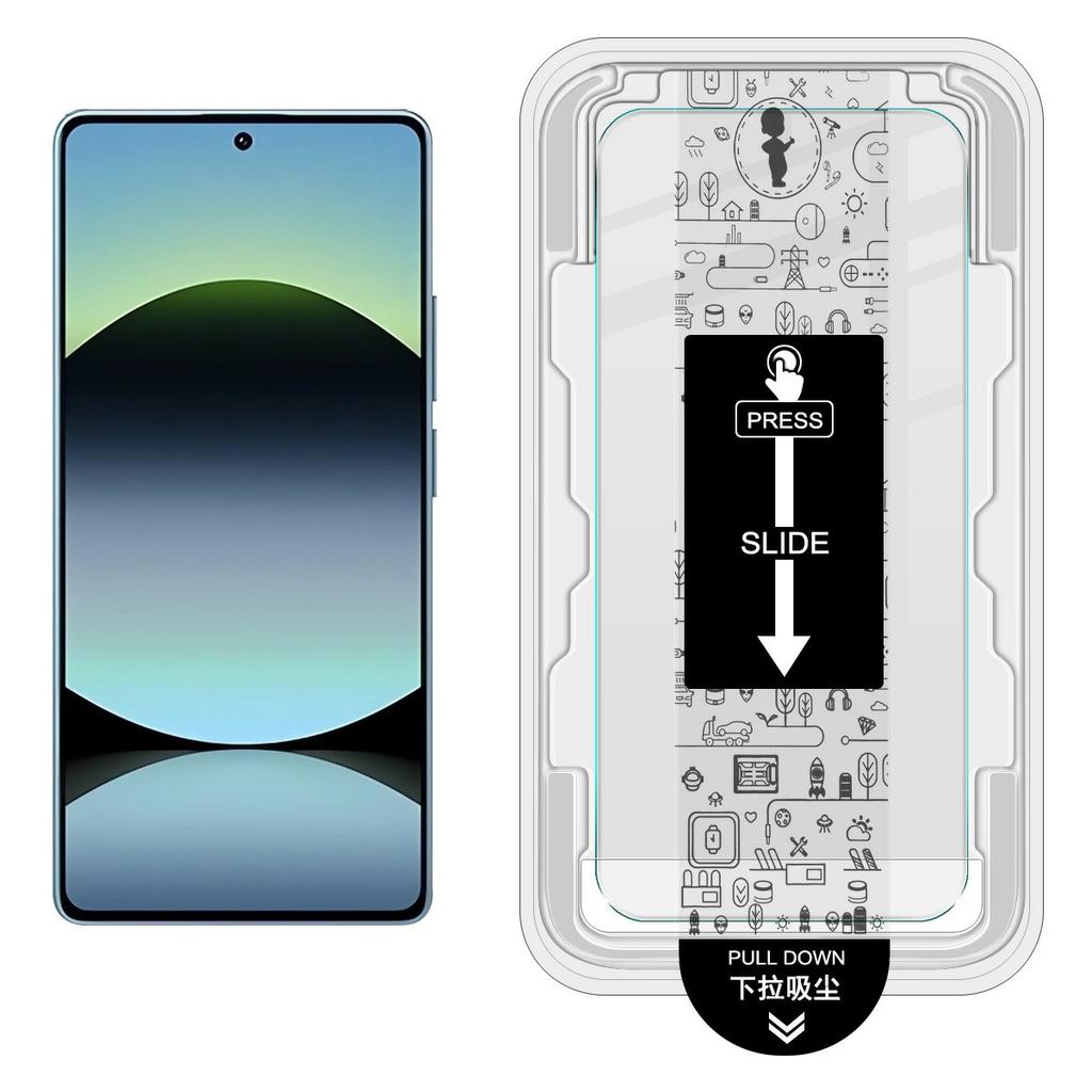 IMAK H Series For Xiaomi Redmi Note 14S 4G Tempered Glass Screen Protector Dust-free Installation Film (Fingerprint Unlock)