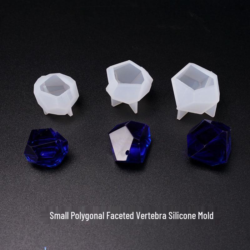 Poppy DIY Crystal Resin Mold for Tabletop Faceted Vertebrae Decoration - Small Silicone Mold Accessories Faceted Vertebrae 03