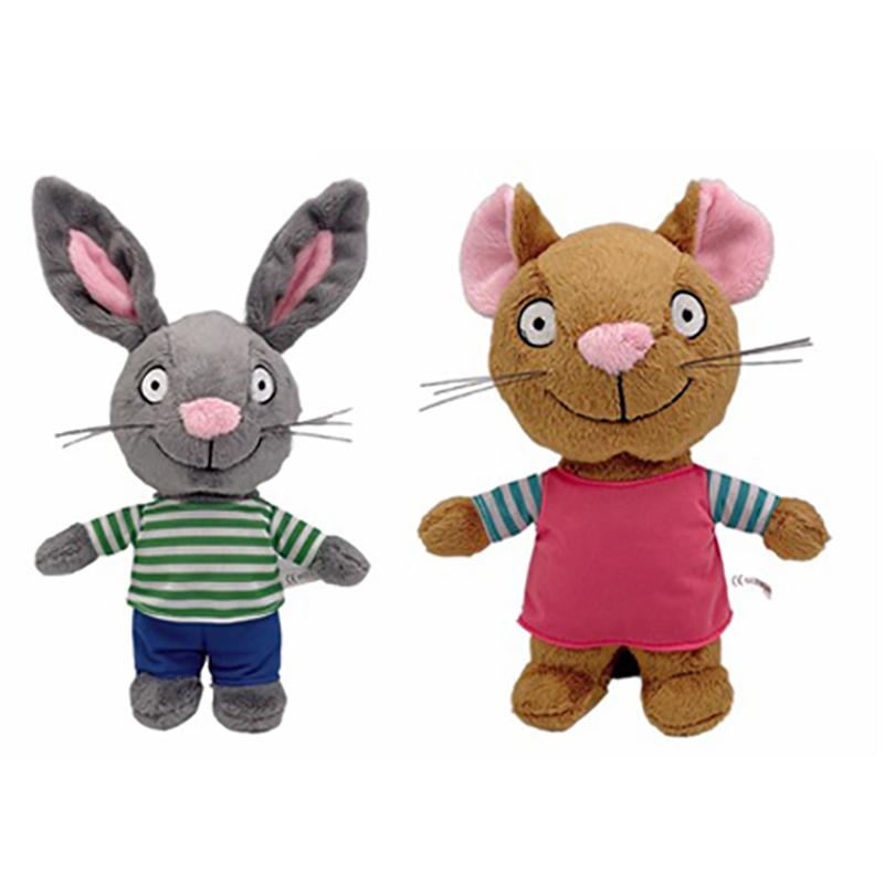 Anime Pip and Posy Plush Doll Cartoon Soft Stuffed Animal Rabbit Mouse Plushie  Toys Birthday Christmas Gifts for Kids Boys Girl