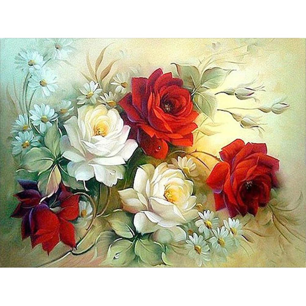 Huacan 5D DIY Full Drill Diamond Painting Flower Cross Stitch Embroidery Craft Kit