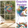2D Flat Hummingbird DIY Hanging Diamond Art Kits Rhinestone Diamond Painting Set Diamond Art Pendant Wall Decor for Home Windows