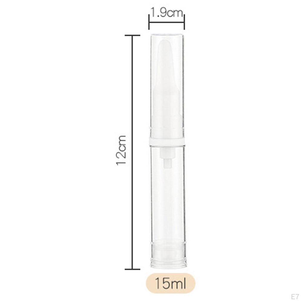 2 Pieces Airless Lotion Pump Bottles Empty Refillable Travel Press