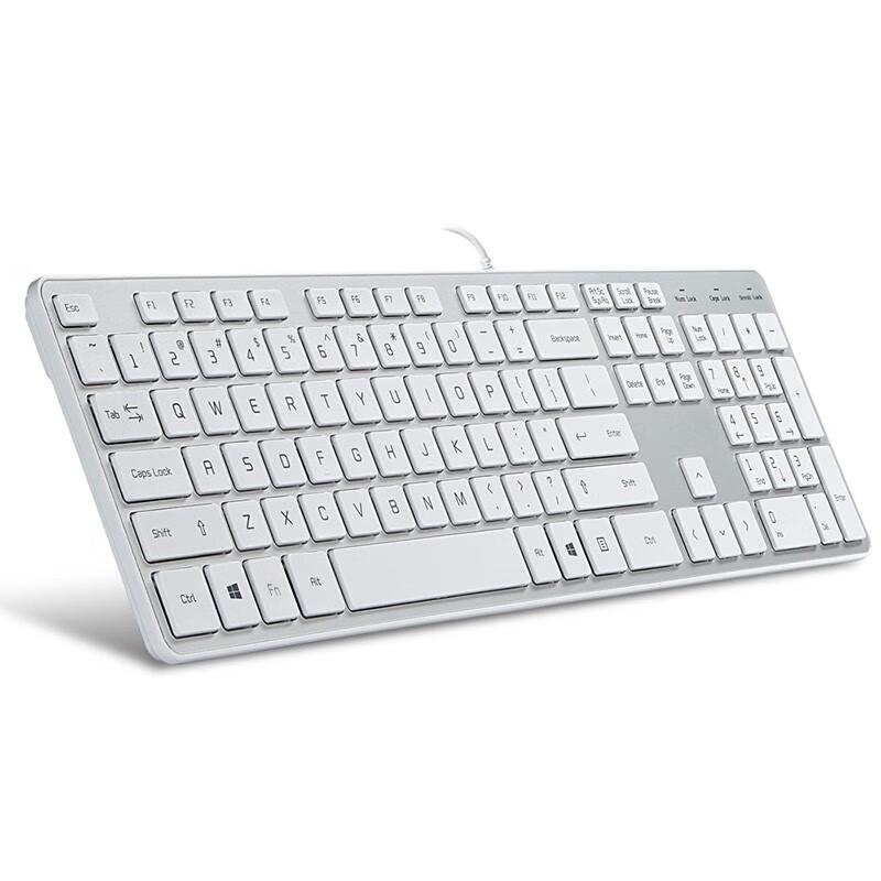 KB1430 Wired Silent Keyboard & Mouse Set - Ultra-Thin Design for Office & Laptop Use