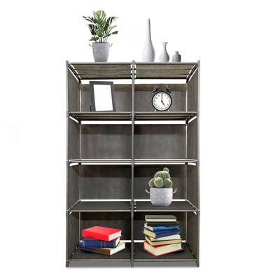 Home 5 Tier 10 Hole PVC & Fabric Storage Shelving Unit 125x80x29 Cm