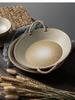 tableware ear personality hemp rope stoneware dish