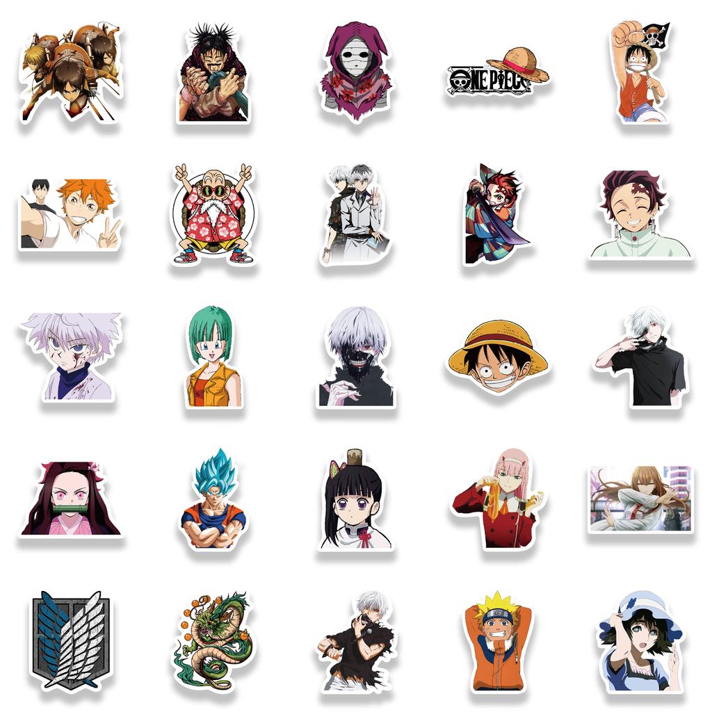 50 Classic Anime Collection Stickers Decorative Suitcase Motorcycle Trolley Case Notebook Waterproof Stickers