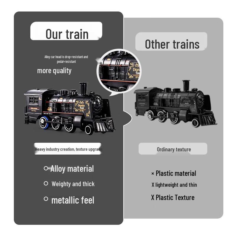 Snaen Retro Steam Train Track Toy Set