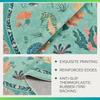 Teal Ocean Life Round Rug Vibrant Sea Creatures Jellyfish Dolphin Turtle and Coral