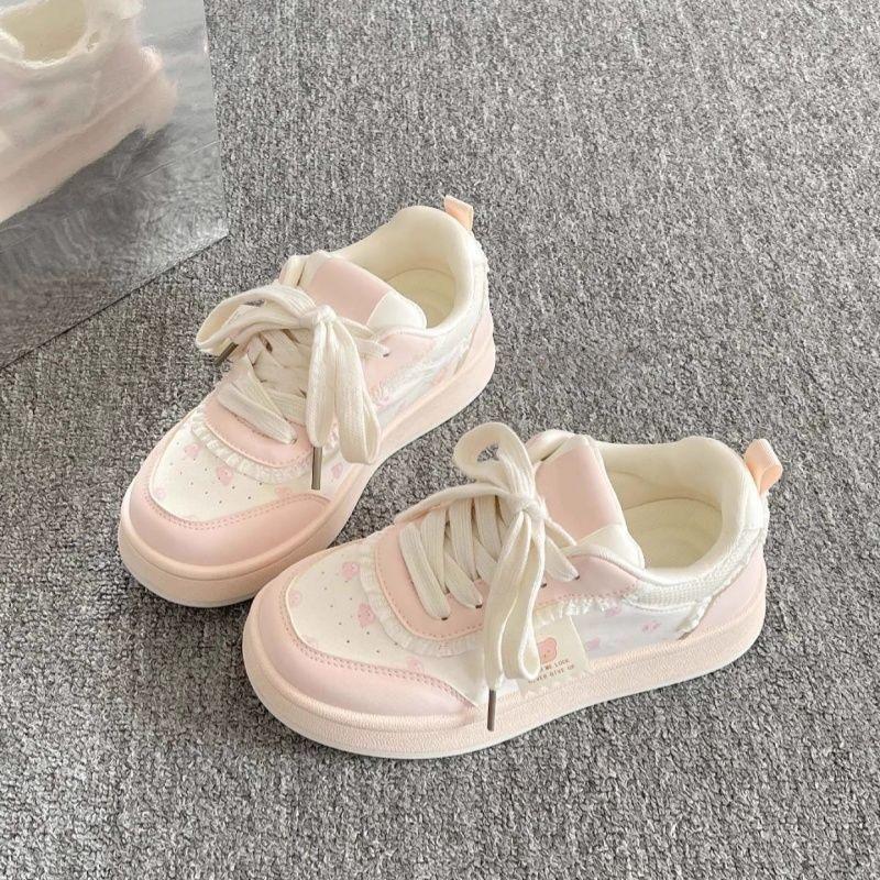 

Versatile and Niche Sneakers for Women, New Thick-soled Shoes, Cute Shoes 40 рожевий