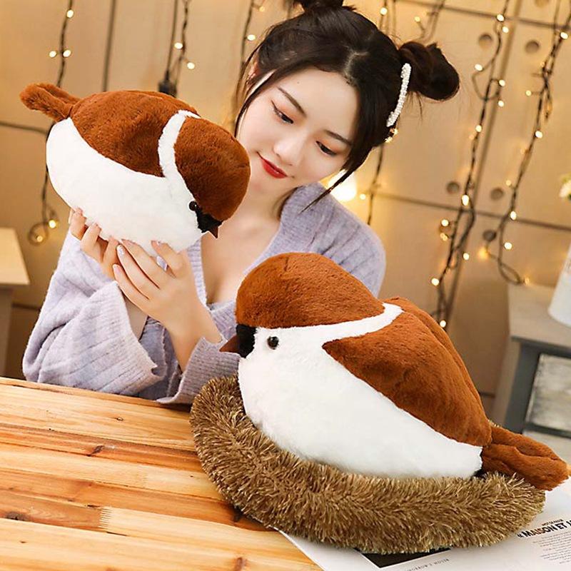Baby Bird Little Fatty Doll Simulation Tit Pillow Super Soft Bird Toy Plush Children'S Sleeping Doll