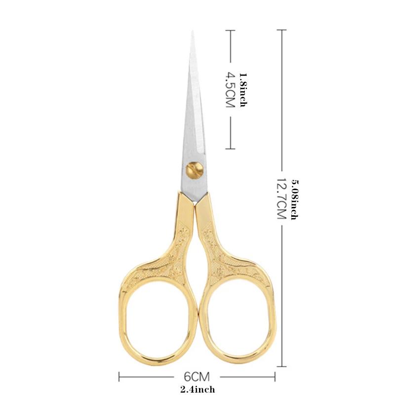 Retro Zakka Stainless Steel Vintage Scissors Sewing Stationery Grooming Cutter Embroidery Cross-Stitch Yarn Thread Tools Shears Set