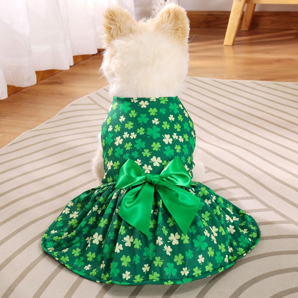 

Green St. Patrick s Day Pet Dress Lovely Puppy Skirt Chihuahua Pet Clothes Photograph Prop