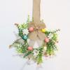 2026 New Spring Wreath Easter Egg Candle Ring Floral Garland Handmade Home Decor for Spring Season Festival Decoration
