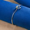 Elegant 925 Sterling Silver Simple Heart Knot Bracelet for Women, Fashionable Wedding and Party Accessories
