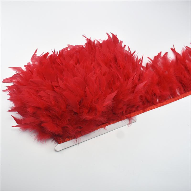 10Meters Fluffy Turkey Feathers Trim Fringe Ribbon Marabou Feather On Tape Fringes Sewing Trimmings DIY Clothes Dress Decoration
