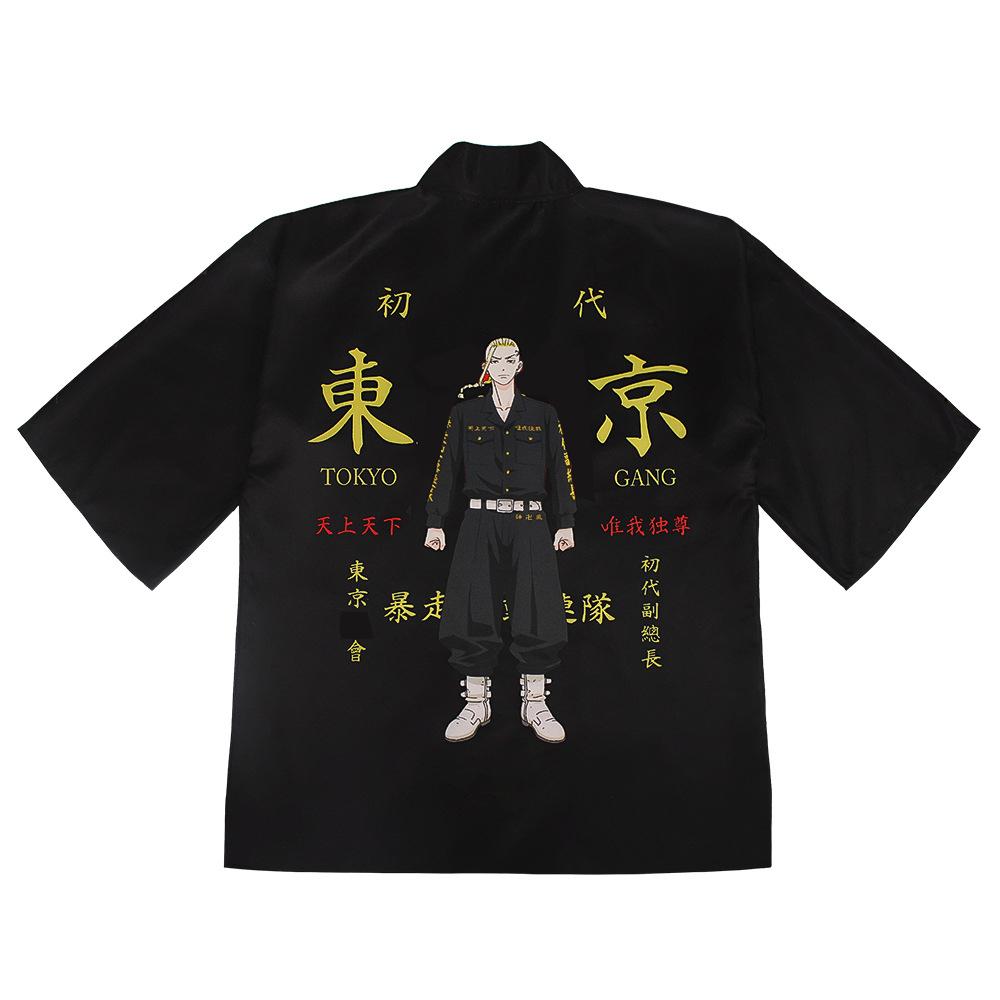 New Tokyo Revengers Haori Coat Sano Manjirou Ken Ryuguji Haori Anime Cosplay Costumes Japanese Kimono Summer Short Sleeves Tops T-shirt Shorts